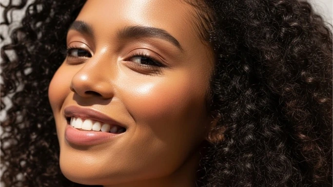 4C hair styled in a defined twist-out with natural shine.